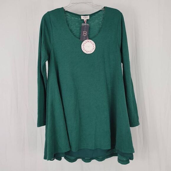 Nwt Umgee Long Sleeved Layered Tunic/Dress in Emerald Green Size Small Women's
S - Picture 1 of 6